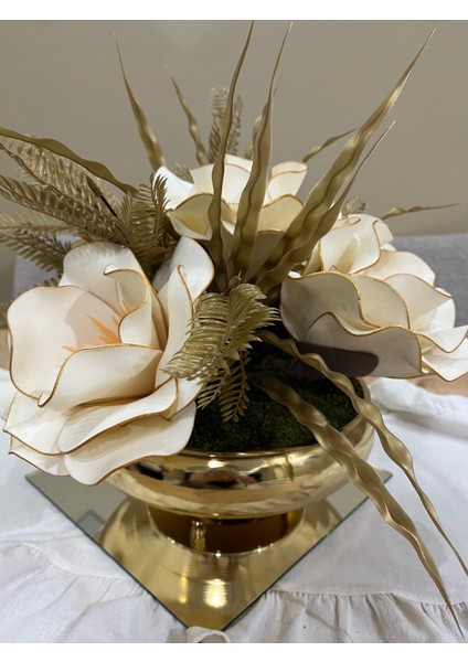 Gold Metal Vazo Eva Lateks Aranjman(AYNA DAHİL DEĞİLDİR.) modelleri