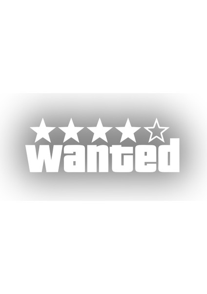 Wanted Sticker 17X17 cm Beyaz