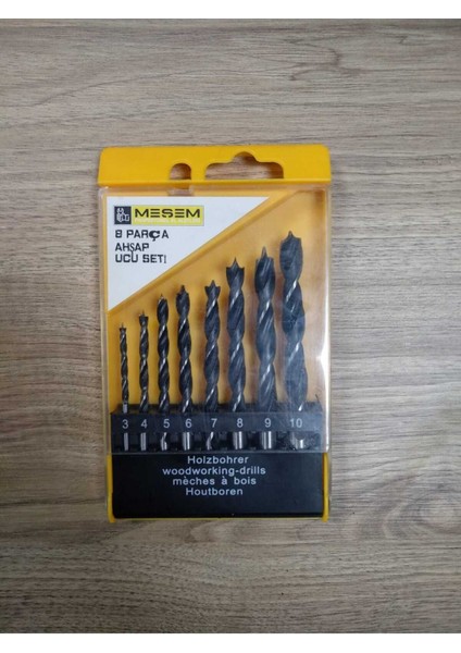 Meşem 8 Parça Ahşap Ucu Seti