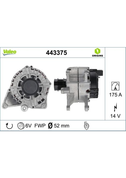 Alternator 14V 175A Mercedes W204 W205 W212 W213 C253 R172 W447 A0009060922