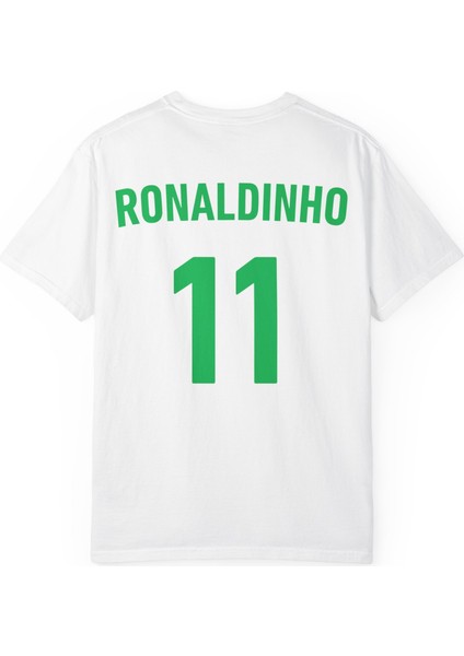 Ronaldinho - Efsane Brezilya 11 Numara Oversize T-Shirt Etiole Studio Günlük ve Halısaha Giyim