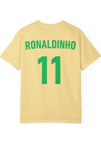 Ronaldinho - Efsane Brezilya 11 Numara Oversize T-Shirt Etiole Studio Günlük ve Halısaha Giyim