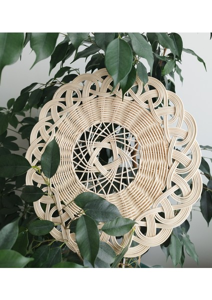 2 Adet %100 Doğal El Yapımı Rattan Supla & Duvar Süsü (1. Sınıf, Dekoratif, Yüksek Kalite)