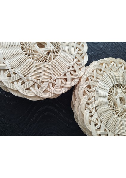 2 Adet %100 Doğal El Yapımı Rattan Supla & Duvar Süsü (1. Sınıf, Dekoratif, Yüksek Kalite)