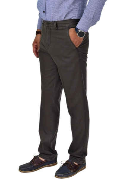 Erkek Yazlık Kanvas Pantolon Klasik 697 BGL-ST04599 Pamuklu Normal Bel Regular Fit