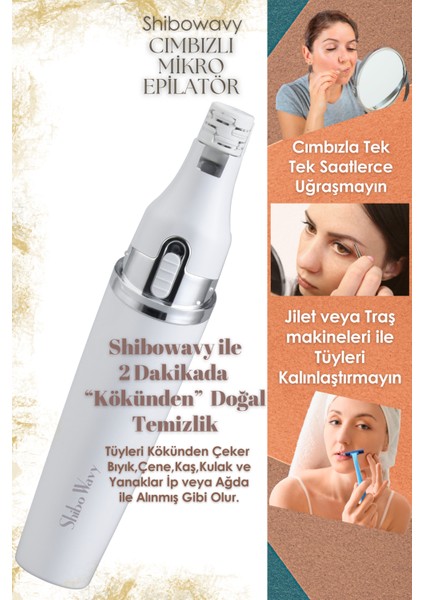 Yüz Epilatörü Şarjlı ve Cımbızlı Mikro Sistem - (Ip & Ağda Etkisi - Bıyık, Çene, Kaş, Kulak Için)
