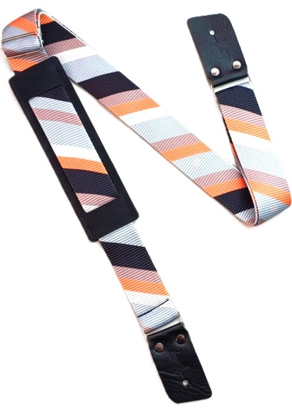 Omuz Yastıklı Gitar ve Ukulele Askısı Ahşap Pena ve Pena Kılıfı Hediyeli Guıtar Strap - Cross Lınes