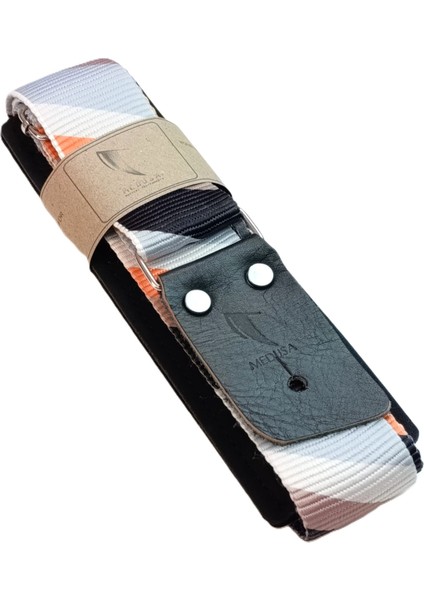 Omuz Yastıklı Gitar ve Ukulele Askısı Ahşap Pena ve Pena Kılıfı Hediyeli Guıtar Strap - Cross Lınes