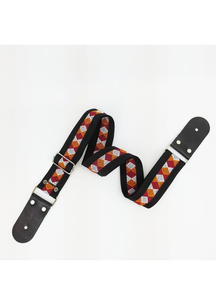 Deri Uçlu Gitar Askısı (Tüm Gitarlarla Uyumludur) Gitar Kayışı Guıtar Strap - Alexıs