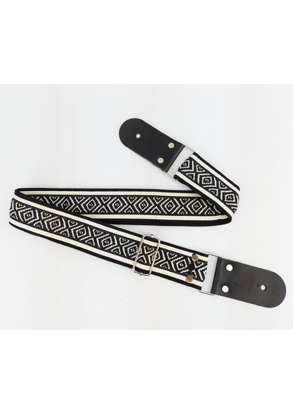 Deri Uçlu Gitar Askısı (Tüm Gitarlarla Uyumludur) Gitar Kayışı Guıtar Strap - Barbara