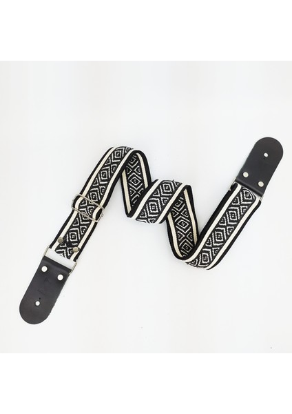 Deri Uçlu Gitar Askısı (Tüm Gitarlarla Uyumludur) Gitar Kayışı Guıtar Strap - Barbara