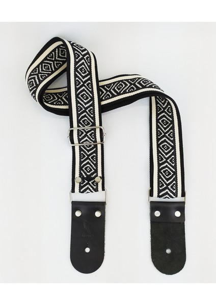 Deri Uçlu Gitar Askısı (Tüm Gitarlarla Uyumludur) Gitar Kayışı Guıtar Strap - Barbara