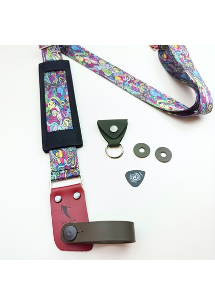 Elektrogitar Askısı Strap Lock Askı Kiliti Ahşap Pena ve Pena Kılıfı Hediyeli - Carnaval Sr
