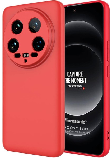 Xiaomi Mi 14 Ultra Için Kılıf Groovy Soft Kırmızı [mi 14 Ultra ile Uyumlu Kılıf - Kırmızı]