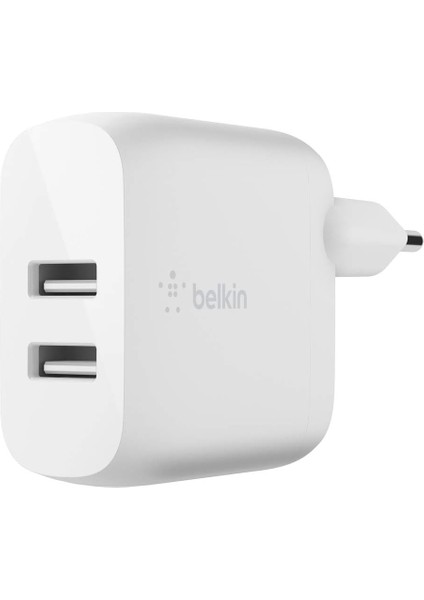 Boost Charge Usb-A Şarj Cihazı, Iki Bağlantılı, 24 W iPhone 15/15 Plus, 15 Pro, 15 Pro Max ve Eski Modeller, S20, S20, S20 Ultra ve Pixel 4 Için