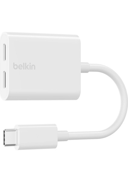 Rockstar™ Usb-C Ses + Şarj Adaptörü, Usb-C 60W Güç Dağıtımlı Kulaklık Adaptörü iPhone 15, iPad Pro, Galaxy, Note, Google Pixel, Lg, Sony, Oneplus ve Daha Fazlası Için Hızlı Şarj - Beyaz