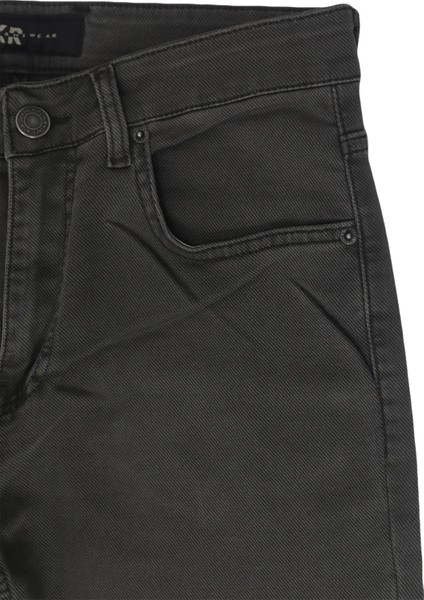 Hacker Fistan Store Erkek Kahverengi Normal Bel Normal Kesim Boru Paça Büyük Beden Jean Pantolon