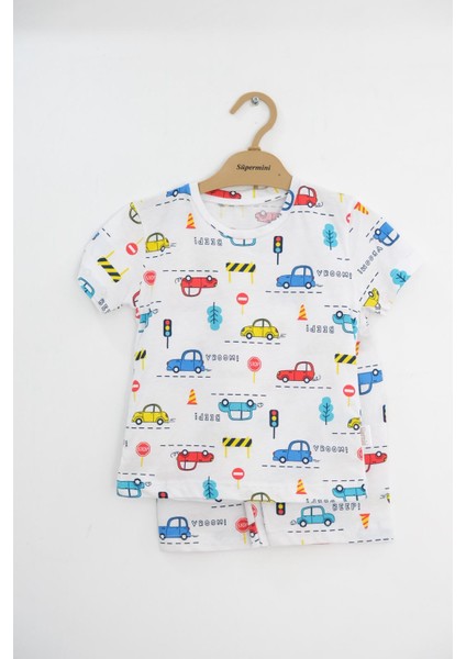 Ontay Erkek Çocuk Desenli Şortlu Takım