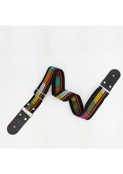 Deri Uçlu Gitar Askısı (Tüm Gitarlarla Uyumludur) Gitar Kayışı Guıtar Strap - Sharon