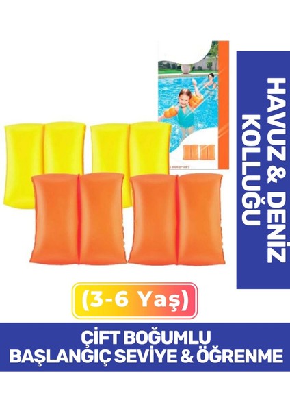 Özel Üretim Başlangıç Seviye Çift Boğumlu 3-6 Yaş Çocuk Deniz Havuz Yüzme Öğrenme Şişme Kolluğu