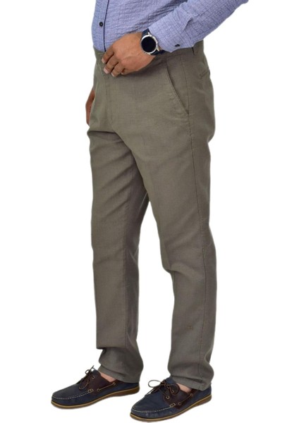 Erkek Kanvas Pantolon Regular Fit Düz Desenli Pamuklu 1291 Model