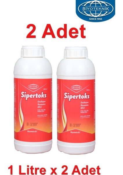 2 Adet Sipertoks Bit Pire Kene 1 Litre Çözelti Koyun Keçi Oğlak Kuzu Dana Inek Sığır Ahır Kullanmı