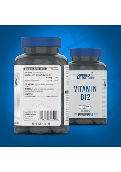 Vitamin B12 Immune System Support & Reduction Of Tiredness And Fatigue 90 Tablets