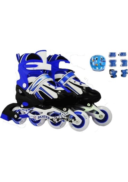 Ayarlanabilir Paten + Kask + Dizlik Seti 38-41