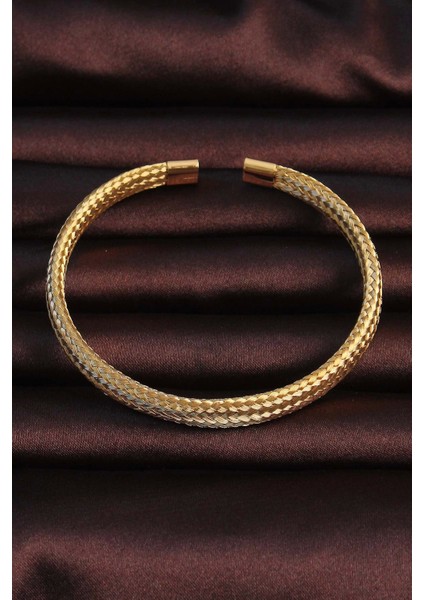 316L Çelik Altın Renk Hasır Görünüm Erkek Bileklik - TJ-EB3675 fiyatları