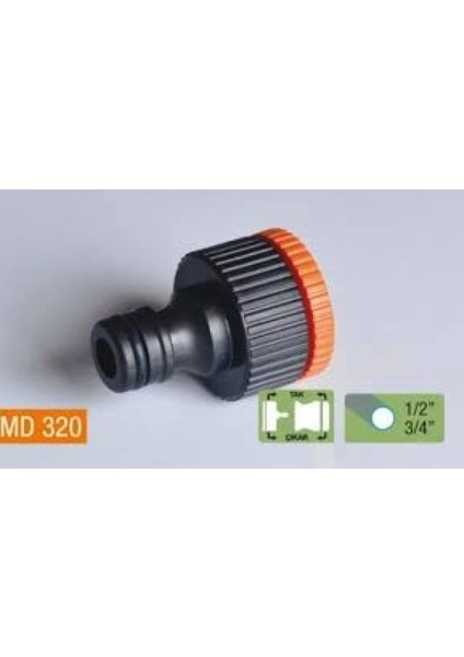 Musluk Bağlantı Adaptörü Dişi 1/2-3/4 (4887)