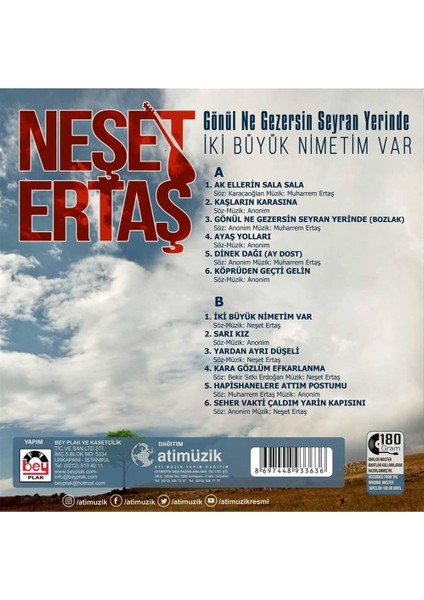 Neşet Ertaş - Gönül Ne Gezersin Seyran Yerinde/ Iki Büyük Nimetim Var - Plak