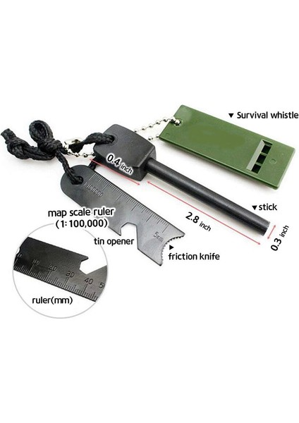 Survive Magnezyum Çubuğu Ateş Başlatıcı Çakmak Taşı - MCT7319-2101