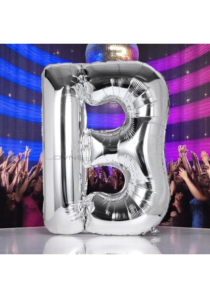 Yüksek Kalite 1 Metre Gümüş B Harf Balon Gümüş B Harfi Folyo Balon Helyum Gazına Uçan Balona Uygun