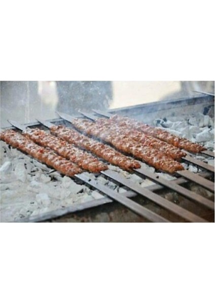 Diyarı 12 Adet Adana Şiş Kebab Şiş 50 cm Şiş Paslanmaz Şiş