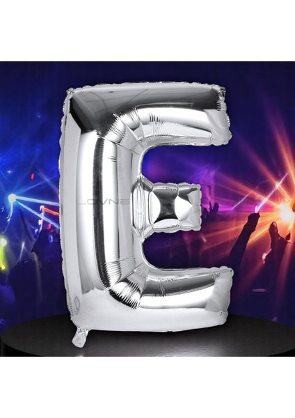 Yüksek Kalite 1 Metre Gümüş E Harf Balon Gümüş E Harfi Folyo Balon Helyum Gazına Uçan Balona Uygun