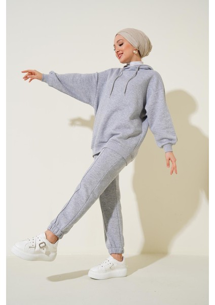 Oversize Eşofman Takımı - Gri