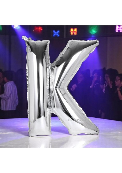 Yüksek Kalite 1 Metre Gümüş K Harf Balon Gümüş K Harfi Folyo Balon Helyum Gazına Uçan Balona Uygun