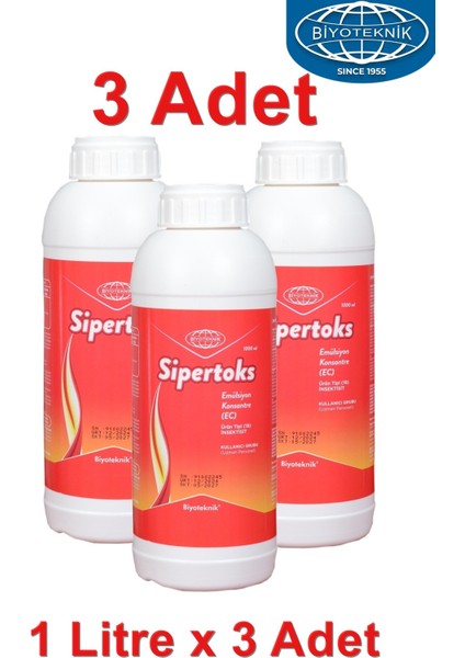 3 Adet Sipertoks Bit Pire Kene 1 Litre Çözelti Koyun Keçi Oğlak Kuzu Dana Inek Sığır Ahır Kullanmı