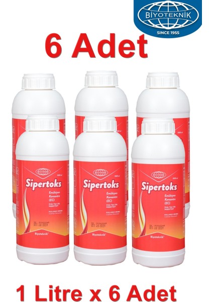6 Adet Sipertoks Bit Pire Kene 1 Litre Çözelti Koyun Keçi Oğlak Kuzu Dana Inek Sığır Ahır Kullanmı