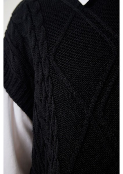 Bağlama Detaylı Oversize Triko Süveter indirimleri