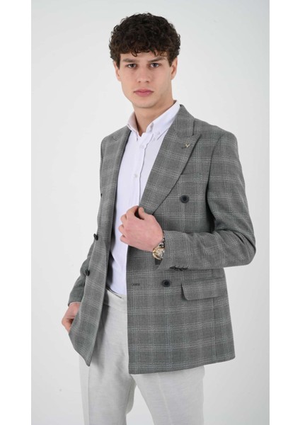 Slimfit Erkek Kruvaze Ceket Sivri Yaka Drop 6 Dokuma Kumaş fiyatları