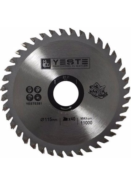 Ahşap ve Sunta Testere 115X40TX22.2MM
