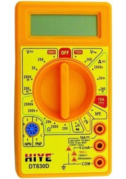 Powermaster DT-830D Dıgıtal Avometre-Akım Voltaj Dırenç Olçer Multımetre