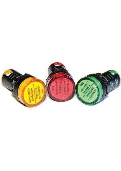 3 Adet 220V Pano Tipi LED Gösterge Lambası Işığı 22 mm Voltmetre Değildir fiyatları