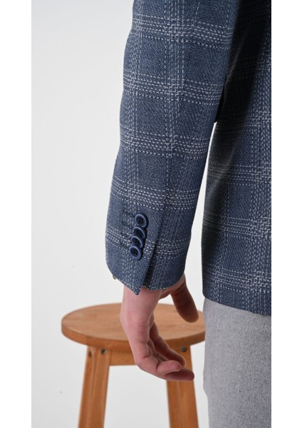 Slimfit Erkek Kruvaze Ceket Sivri Yaka Drop 6 Dokuma Kumaş fırsatları