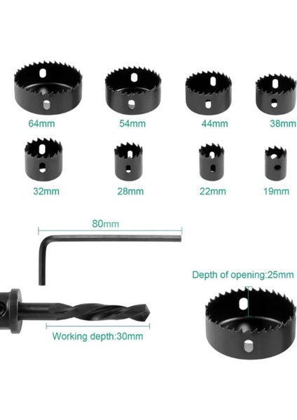 Profesyonel 11 Parça Panç Seti Kartonpiyer Sunta Alçıpan Testere Takımı Kartonpiyer modelleri