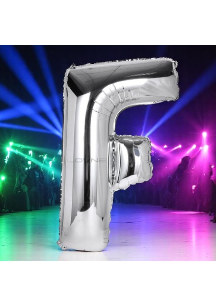 Yüksek Kalite 1 Metre Gümüş F Harf Balon Gümüş F Harfi Folyo Balon Helyum Gazına Uçan Balona Uygun