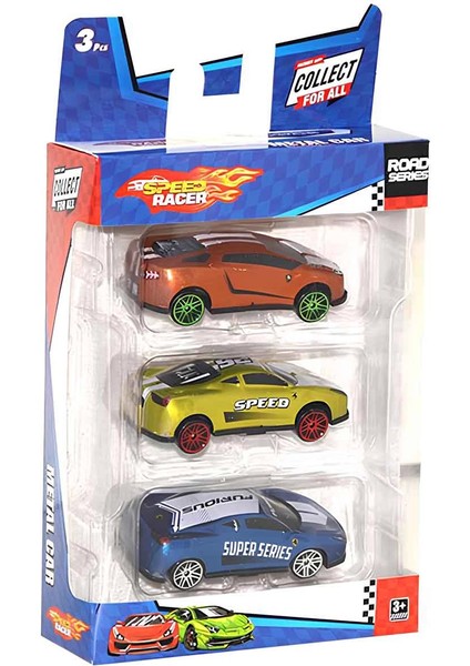 Fırsat Byr Speed R Road Series Metal Model Araba Seti 3'lü Yeni