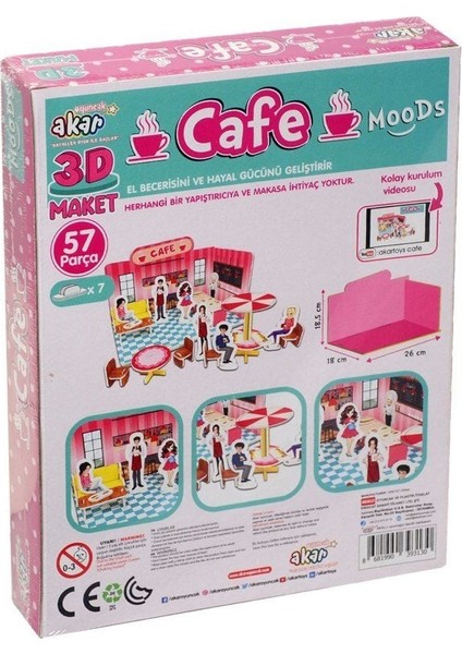 Fırsat Byr Cafe Maket 3 Boyutlu Puzzle Yeni
