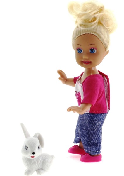 Fırsat Byr Cute Girl Tavşan Figürlü Sarışın Mini Bebek Yeni